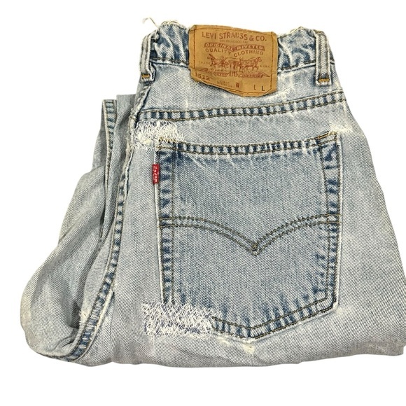 Levi's Denim - Levi's | Light Blue Denim Jeans Worn Holy Butt Rip Jeans 11L (tag size) modern 9